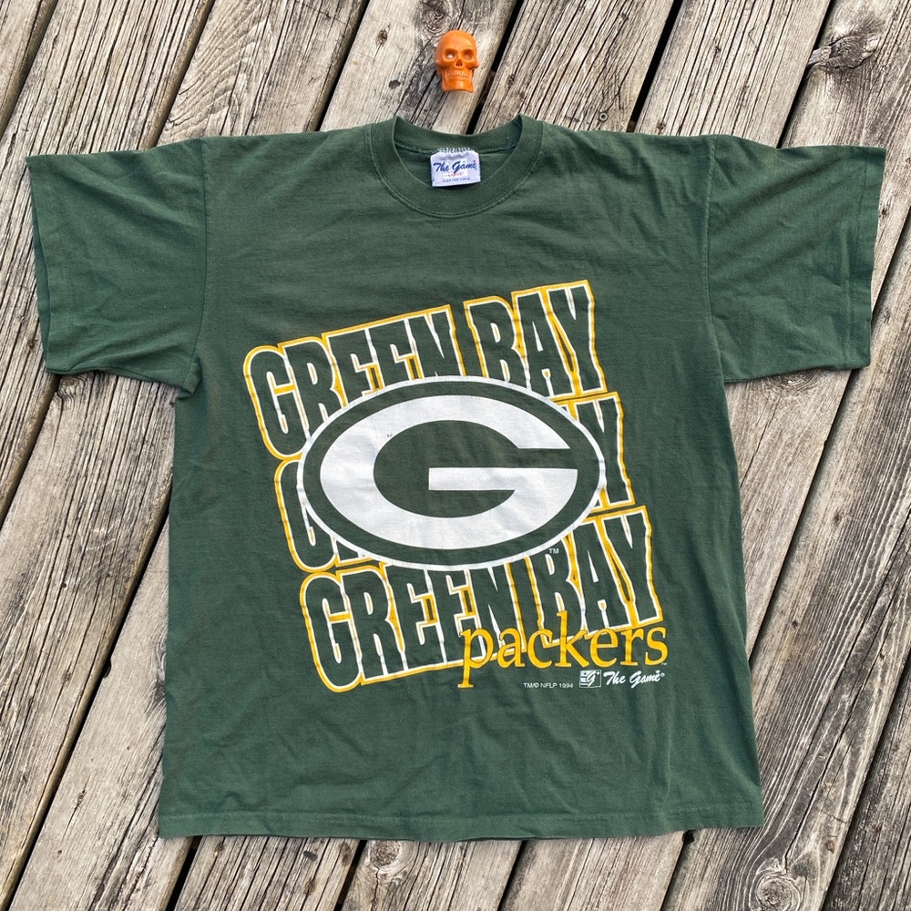 90s Green Bay Packers big logo shirt sz L